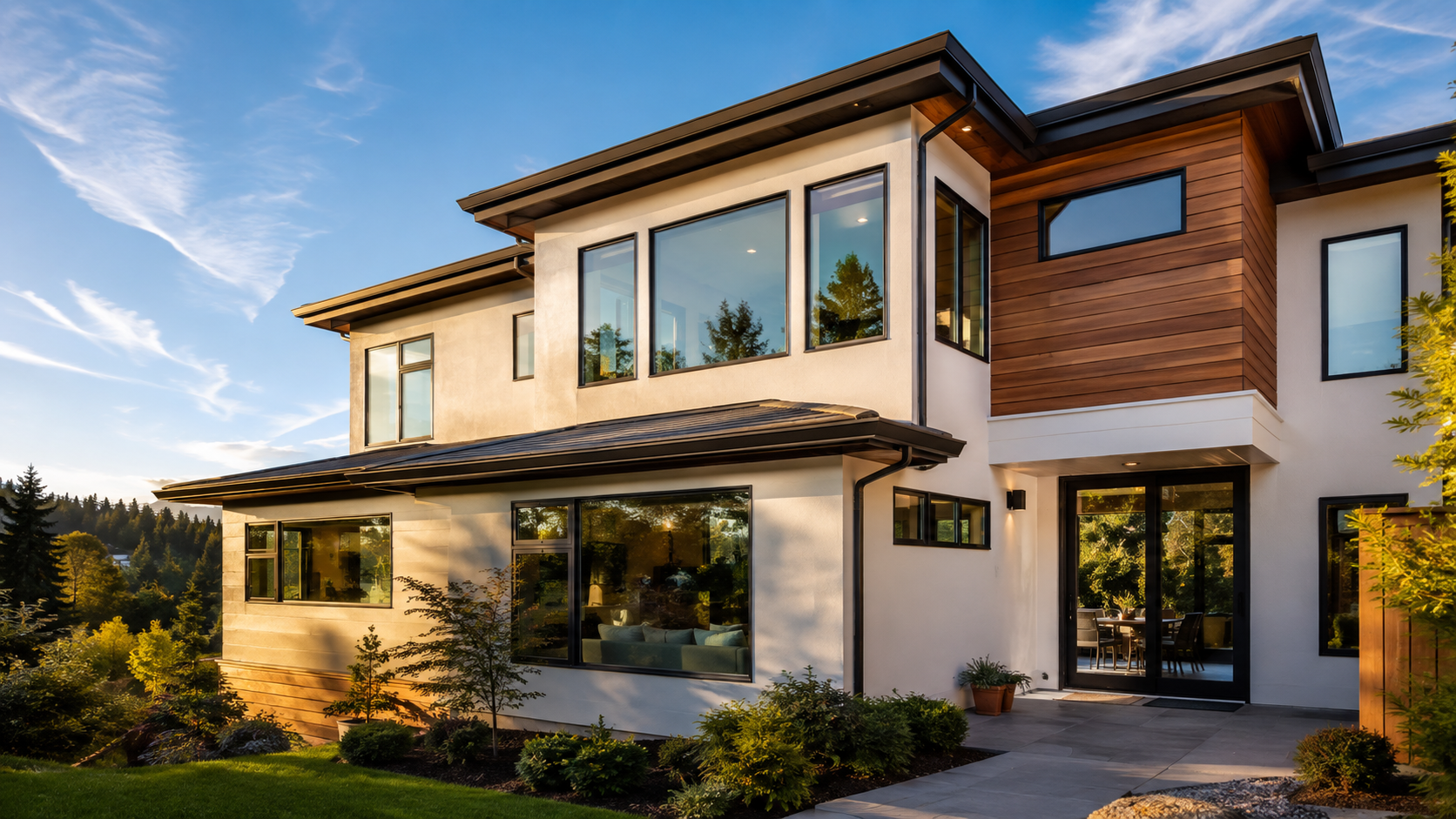 Concept home showcasing a range of modern window styles
