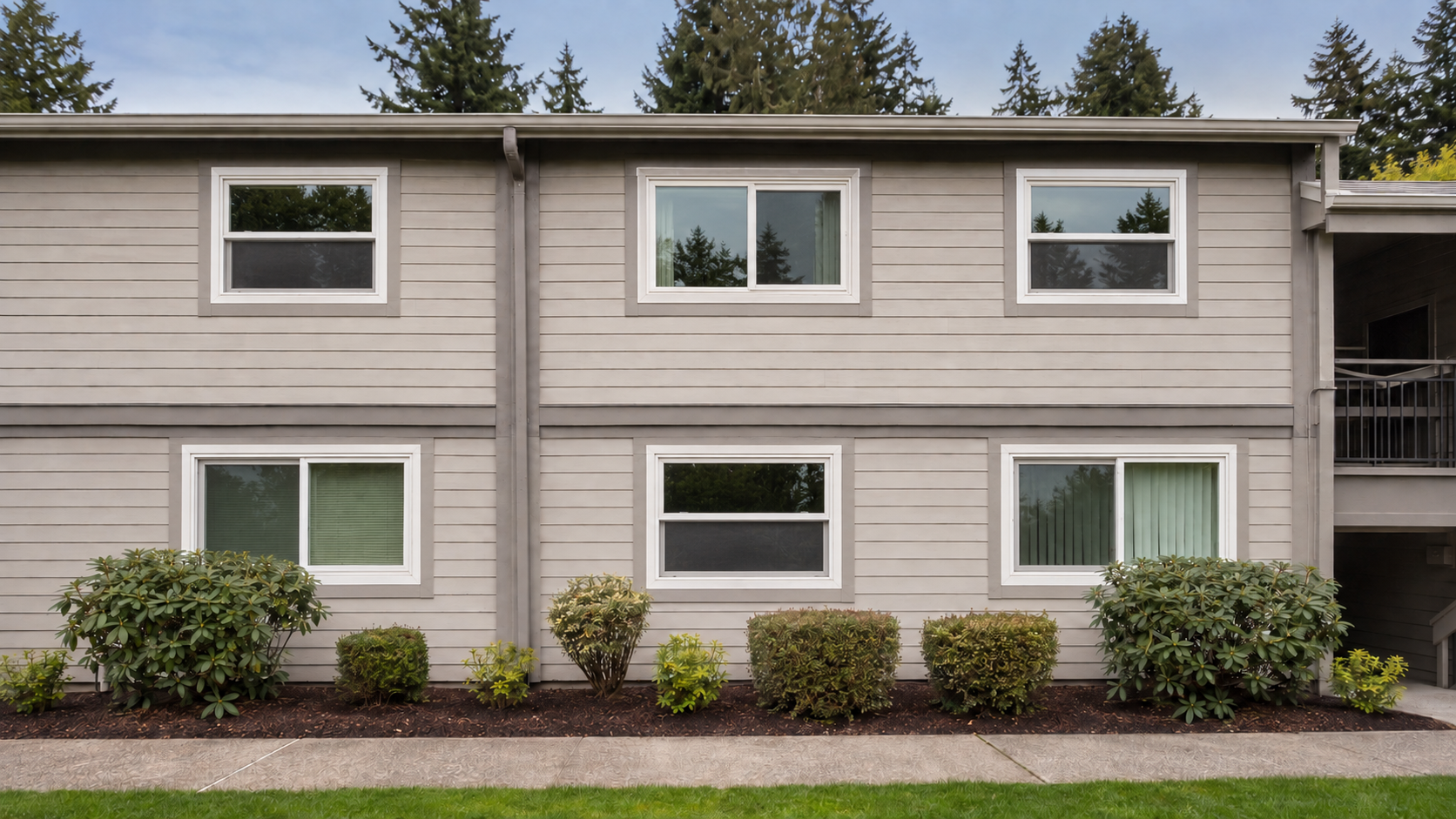 Concept view after apartment window replacement